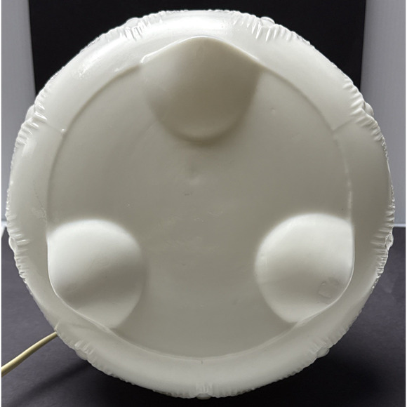 EAPG Dithridge Colonial OMN Rose Wreath Milk Glass Rose Wreath Lamp Base As-Is - Picture 6 of 15